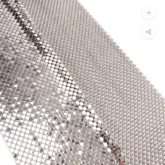 VINTAGE Whiting & Davis Shiny Silver metal mesh tie scarf. - Picture 6 of 9